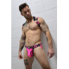 Breedwell Harnais Neo Camo Noir-Rose Neon